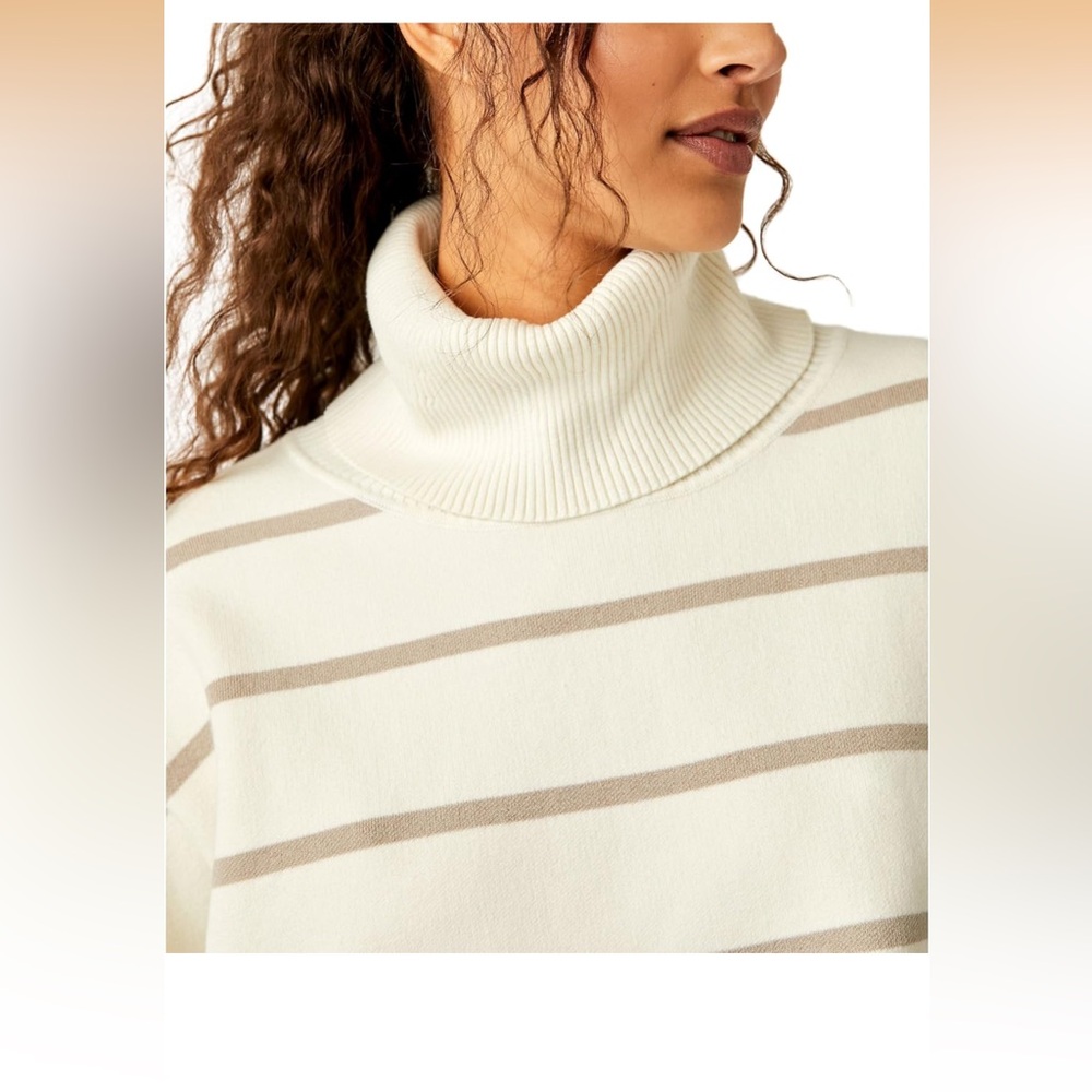 Free People Paulie Striped Turtleneck Sweater - Picture 4 of 12